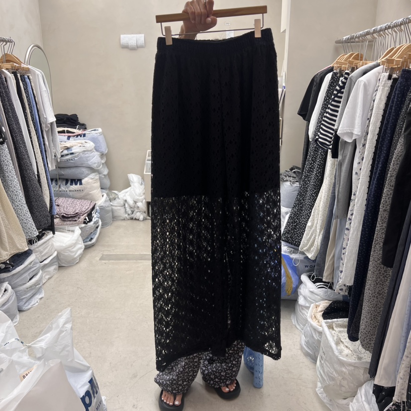 BREEZE東大門㊣直郵女裝新品人氣真品時尚休閑25春夏休閑褲蕾絲BREEZE休閑褲圖色3