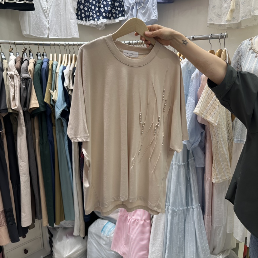 BIKINI東大門㊣實拍女士新品25春夏熱賣推薦休閑人氣真品T恤BIKINIT恤圖色2