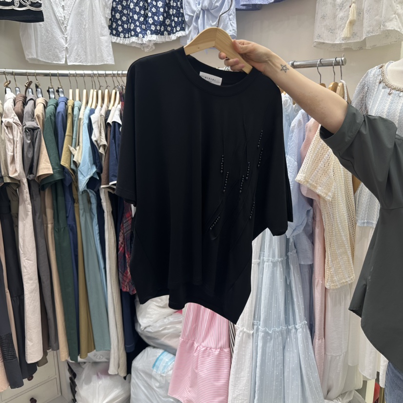 BIKINI東大門㊣實拍女士新品25春夏熱賣推薦休閑人氣真品T恤BIKINIT恤圖色3