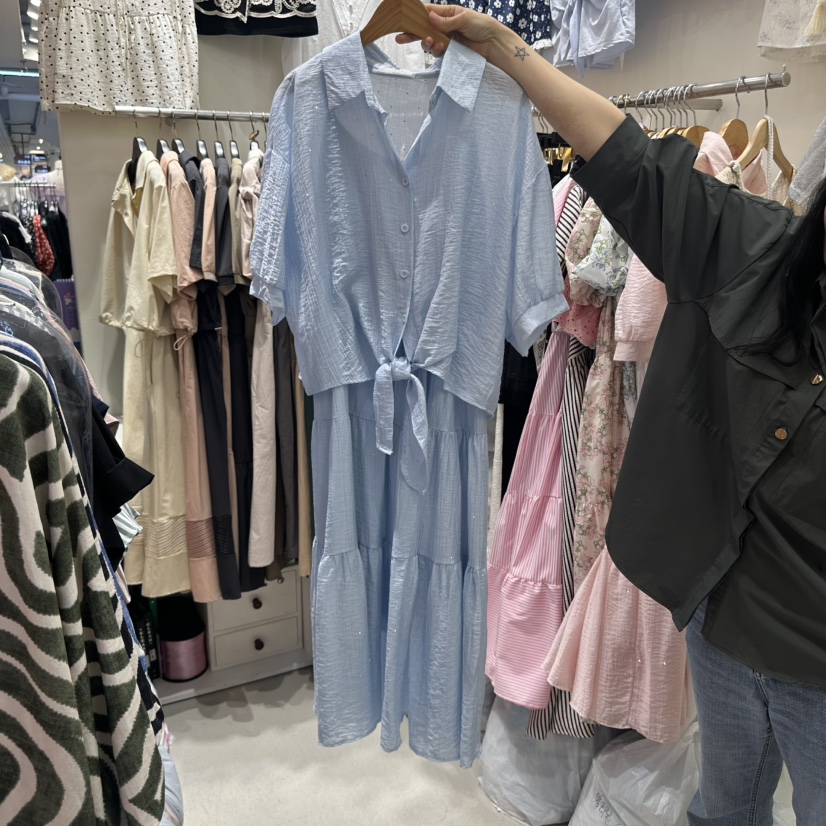 BIKINI東大門㊣實拍女士新款時尚25春夏真品熱賣人氣休閑套裝BIKINI套裝圖色1