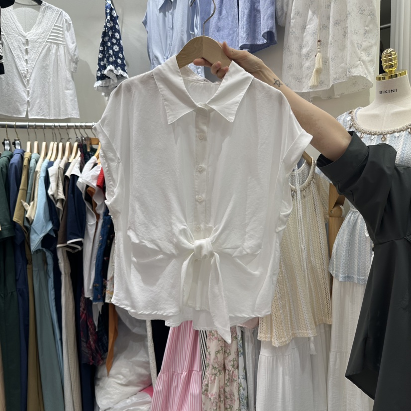 BIKINI韓國代購㊣女士新品熱賣人氣25春夏真品時尚襯衫蕾絲衫BIKINI襯衫/蕾絲衫圖色2