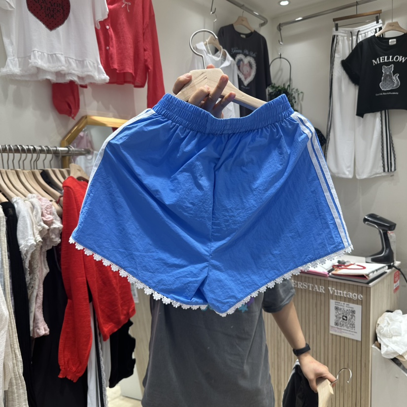 UNDERSTAR_VINTAGE東大門㊣代購女裝新款真品職業休閑短褲蕾絲UNDERSTAR_VINTAGE短褲