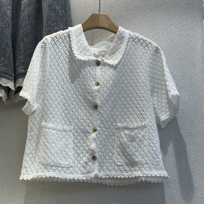 HIPTIQUE東大門㊣直郵女裝新款25春夏真品休閑針織衫刺繡開衫HIPTIQUE針織衫