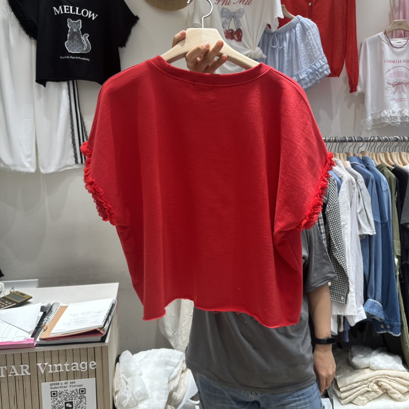UNDERSTAR_VINTAGE韓國直郵㊣女裝新款25春夏推薦時尚職業T恤UNDERSTAR_VINTAGET恤