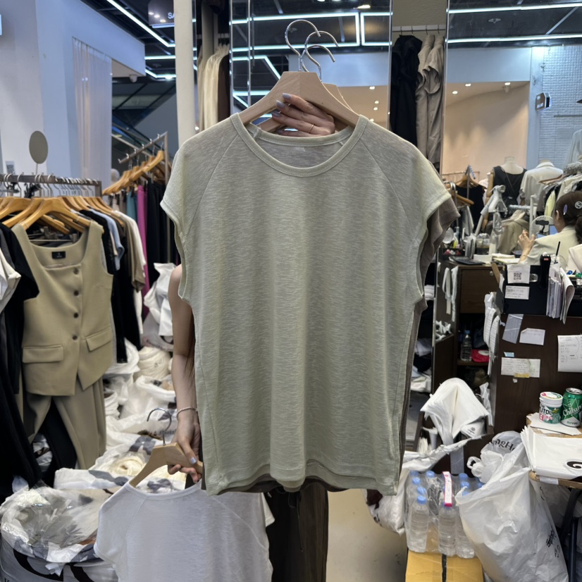 SANS韓國直郵㊣女裝新品25春夏熱賣真品推薦職業休閑時尚T恤SANST恤圖色2