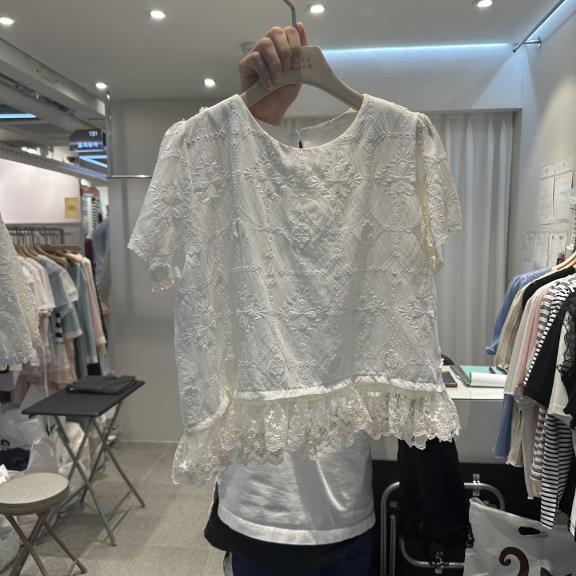 PIT A PAT東大門㊣代購女裝新款推薦休閑熱賣人氣襯衫蕾絲衫PIT A PAT襯衫/蕾絲衫