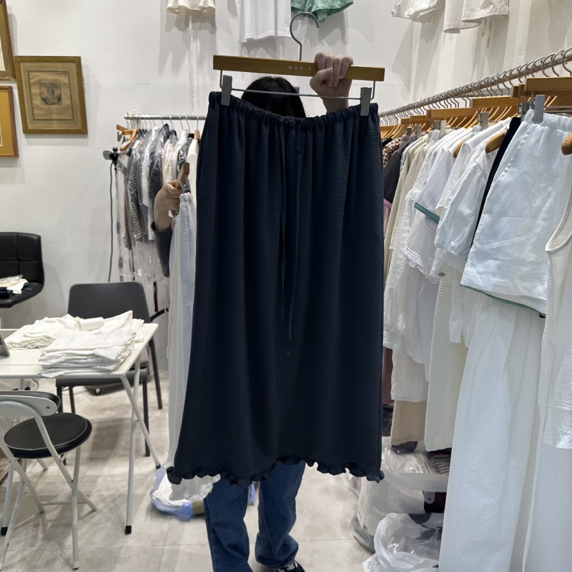 MODS-Q東大門㊣代購女士新品時尚25春夏熱賣職業人氣長裙流蘇MODS-Q長裙圖色2