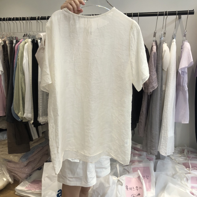 RIVEROOM東大門㊣代購女裝新品時尚職業推薦真品襯衫蕾絲衫RIVEROOM襯衫/蕾絲衫