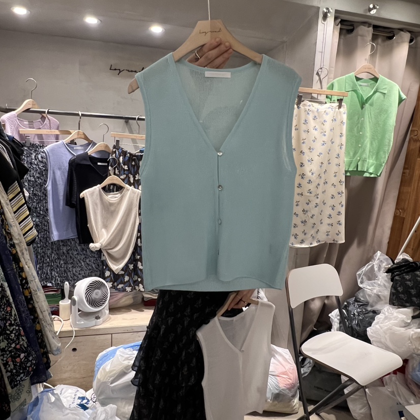 LOGROAD東大門㊣實拍女裝新品職業休閑時尚25春夏熱賣推薦馬甲LOG ROAD馬甲