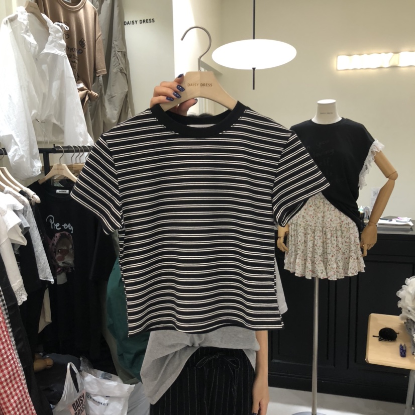 DAISY DRESS東大門㊣實拍女士新款25春夏真品人氣休閑熱賣T恤DAISY DRESST恤圖色2