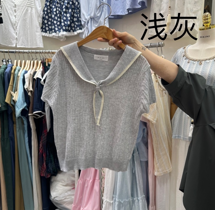 BIKINI東大門㊣直郵女裝新款推薦25春夏真品人氣熱賣針織衫BIKINI針織衫圖色3