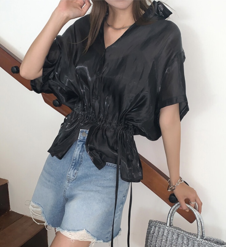I BLLE東大門㊣實拍女裝新品熱賣人氣休閑真品時尚襯衫蕾絲衫I BLLE襯衫/蕾絲衫