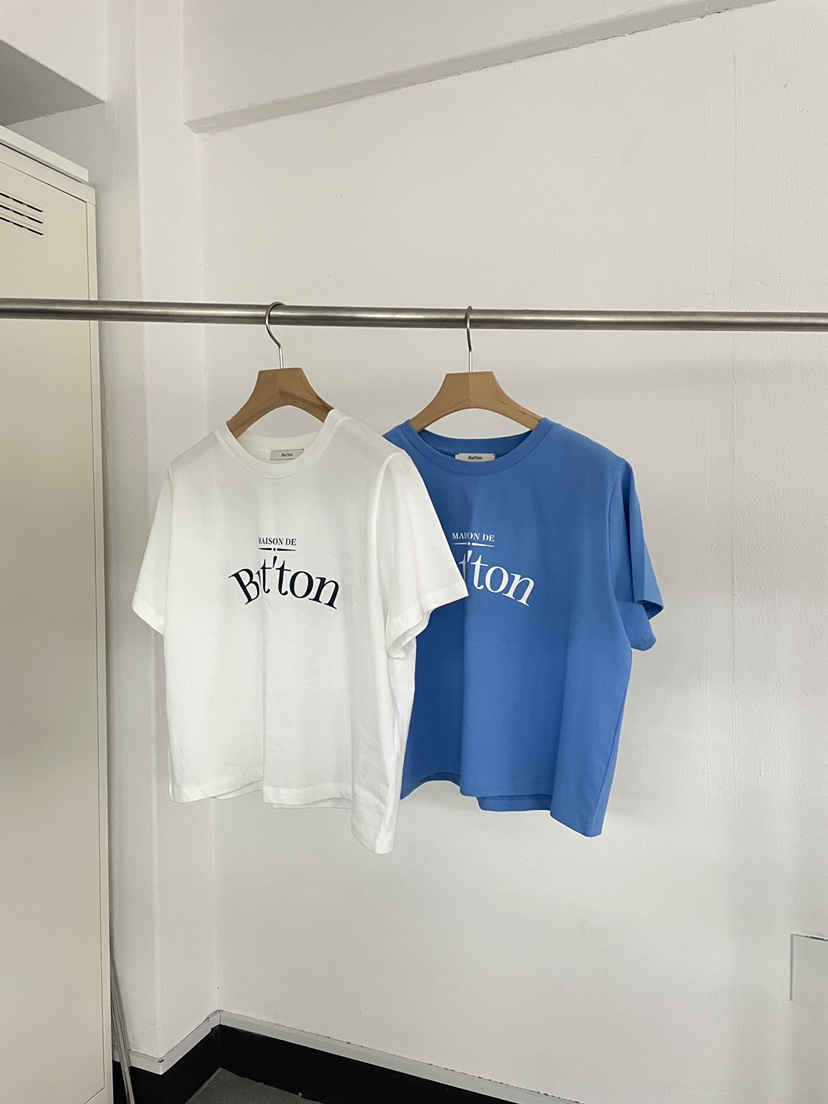 BOUTIQUE SEOUL-P韓國代購㊣女裝新款人氣25春夏時尚推薦T恤But ton/BOUTIQUE SEOULT恤