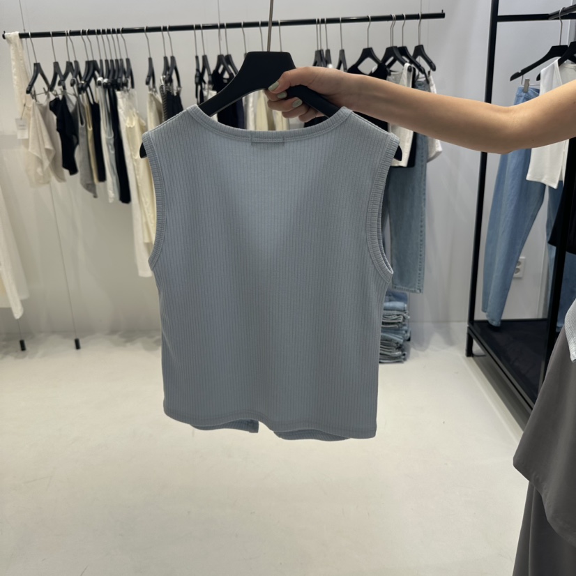 OSOO韓國代購㊣女裝新款職業人氣推薦時尚熱賣25春夏休閑馬甲OSOO馬甲