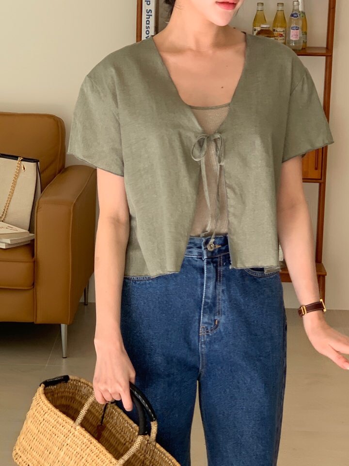 LA_TERRE東大門㊣代購女士新款熱賣真品25春夏休閑襯衫蕾絲衫LA_TERRE襯衫/蕾絲衫圖色2
