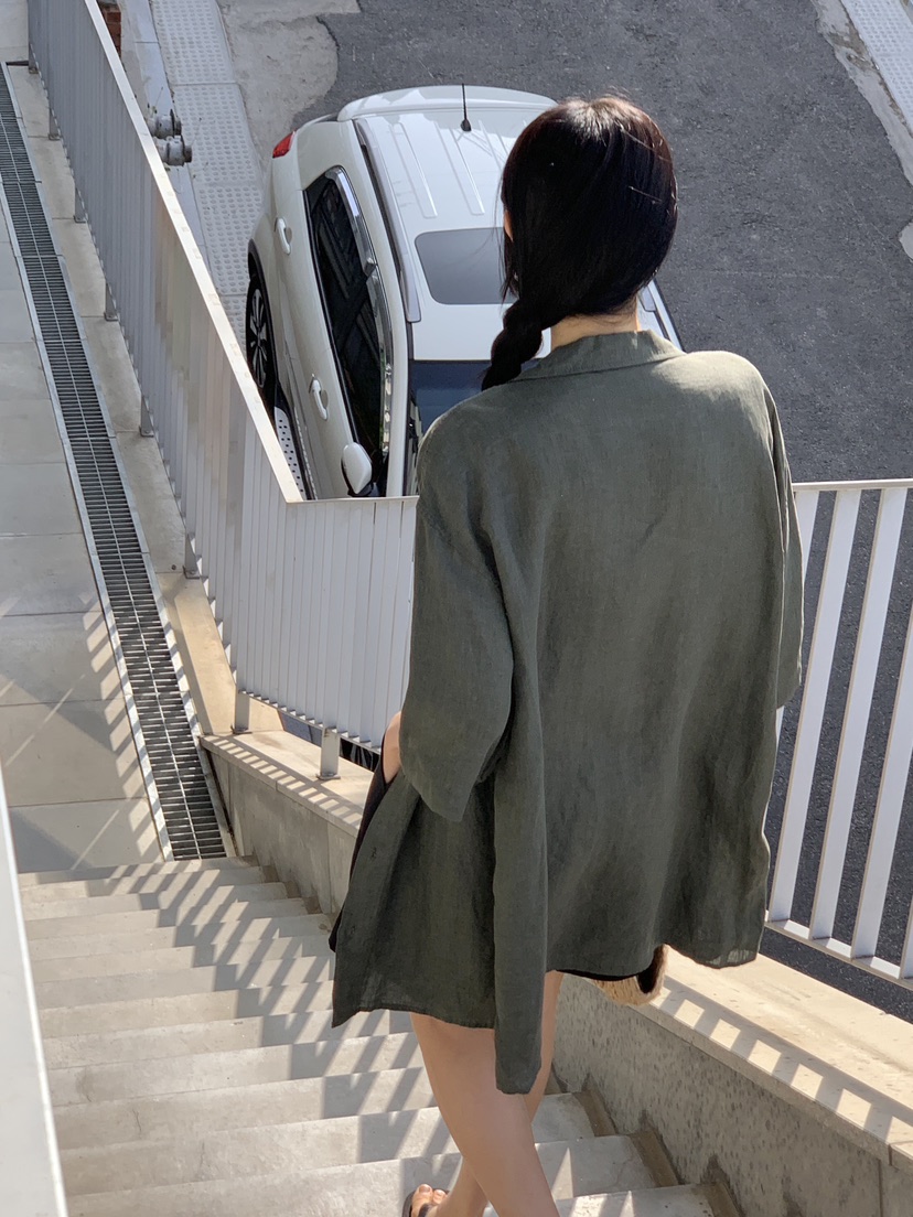 LA_TERRE東大門㊣直郵女裝新款真品推薦襯衫蕾絲衫男女同款LA_TERRE襯衫/蕾絲衫