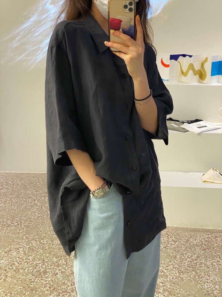 LA_TERRE東大門㊣直郵女裝新款真品推薦襯衫蕾絲衫男女同款LA_TERRE襯衫/蕾絲衫