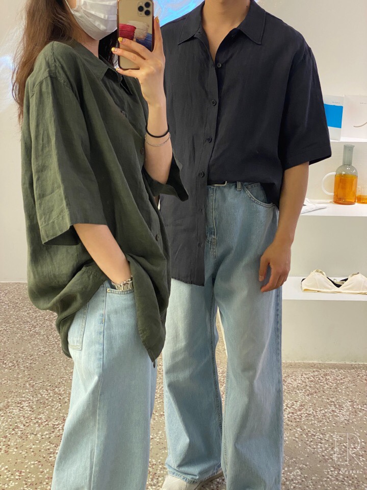 LA_TERRE東大門㊣直郵女裝新款真品推薦襯衫蕾絲衫男女同款LA_TERRE襯衫/蕾絲衫