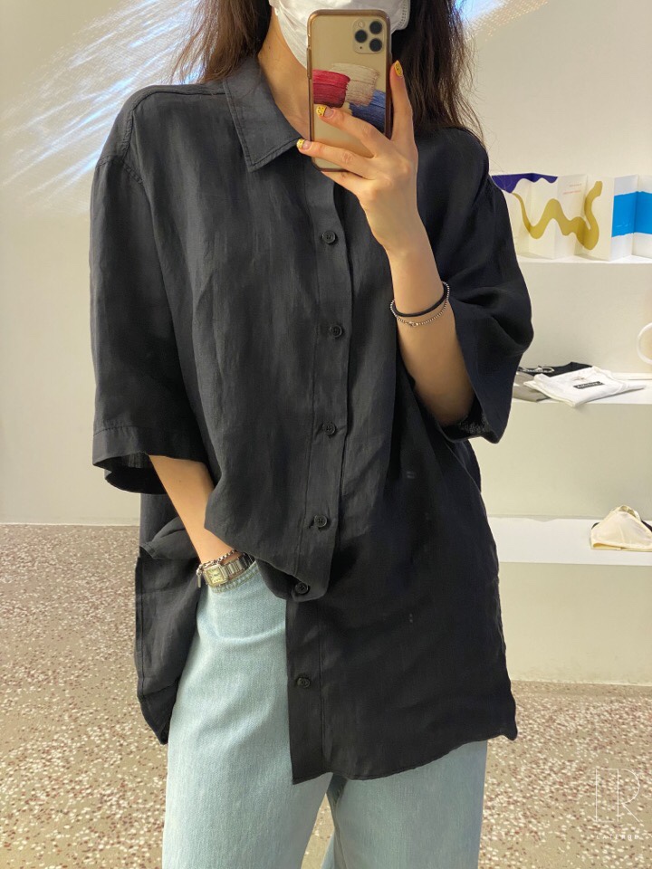 LA_TERRE東大門㊣直郵女裝新款真品推薦襯衫蕾絲衫男女同款LA_TERRE襯衫/蕾絲衫圖色2