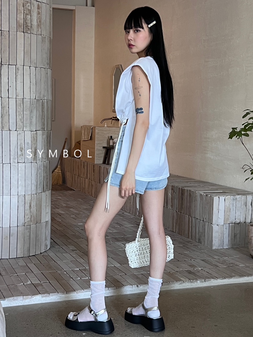 SYMBOL東大門㊣實拍女士新品熱賣休閑25春夏職業時尚推薦T恤SYMBOLT恤
