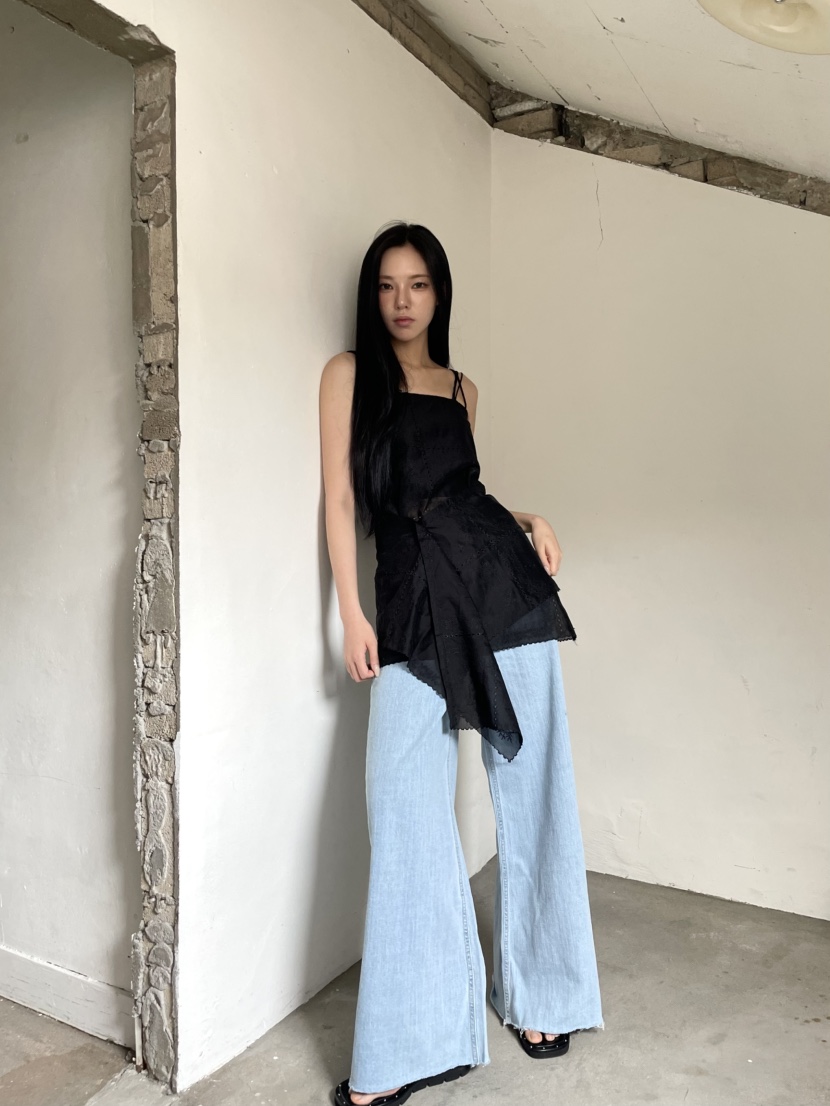 BETWEEN US韓國直郵㊣女裝新款熱賣職業真品推薦牛仔褲亞麻JICJO:SEOUL牛仔褲