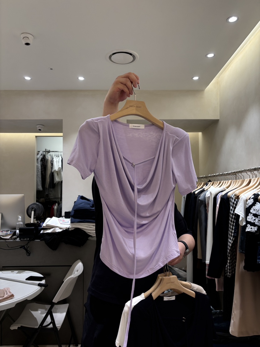 FOUREIGHT東大門㊣實拍女裝新品25春夏熱賣休閑職業時尚T恤FOUR EIGHTT恤圖色3