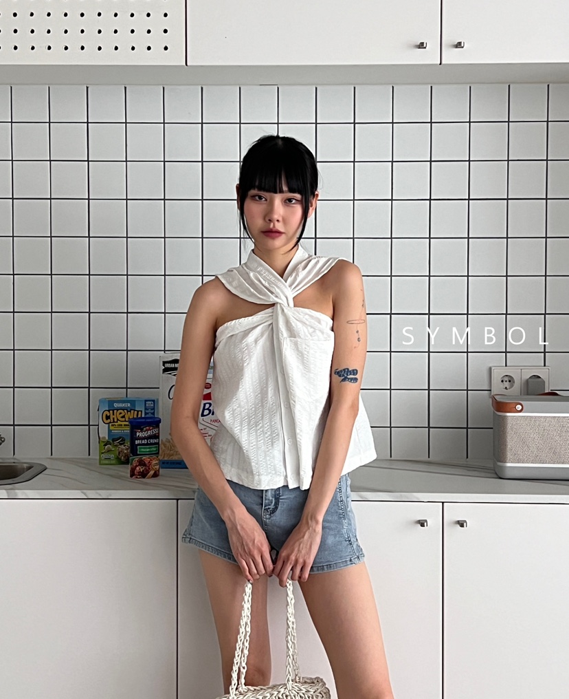 SYMBOL韓國直郵㊣女裝新品職業熱賣時尚人氣25春夏吊帶背心SYMBOL吊帶/背心