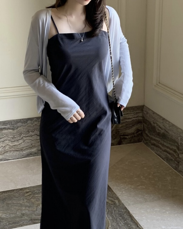 MAYBE&CO東大門㊣代購女士新品休閑職業針織衫絲綢開衫MAYBE&CO針織衫