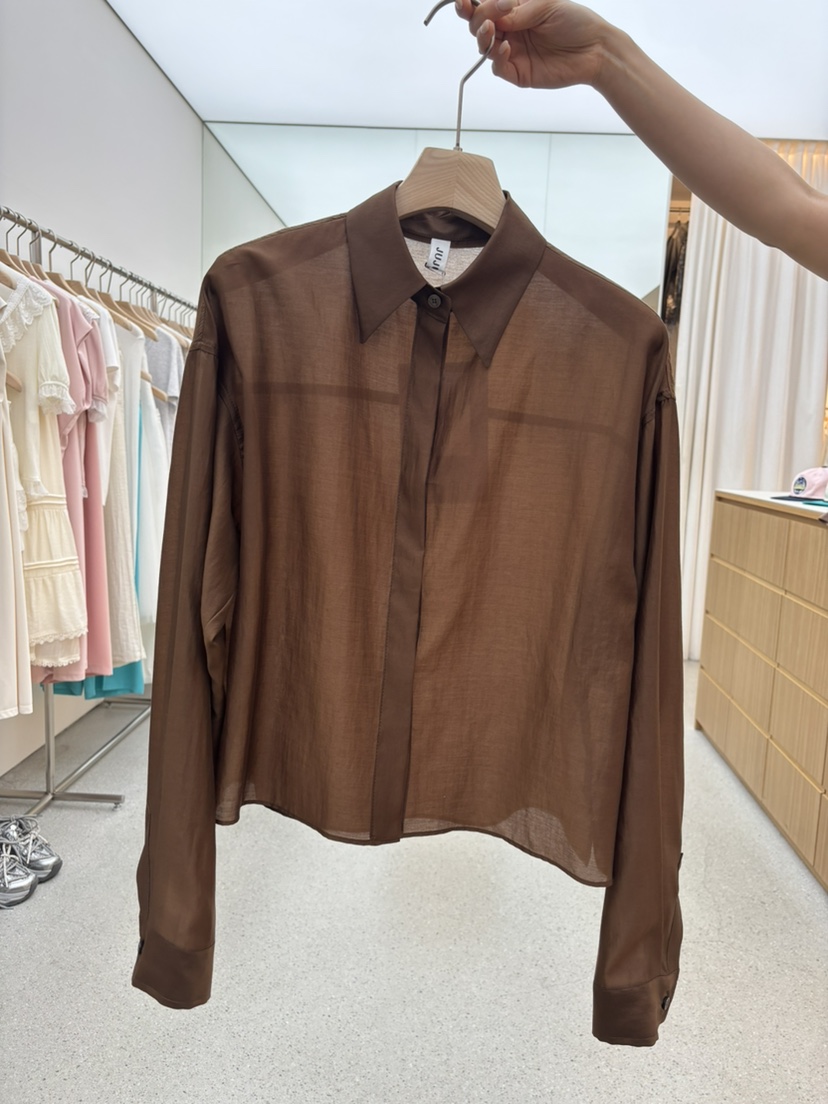 JUJU韓國代購㊣女裝新品真品職業時尚人氣25春夏襯衫蕾絲衫絲綢JUJU襯衫/蕾絲衫圖色3