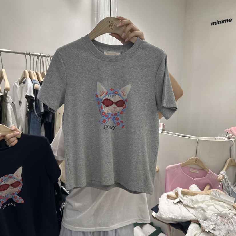 MIMME東大門㊣代購女裝新款人氣25春夏推薦休閑熱賣時尚T恤MIMMET恤圖色2