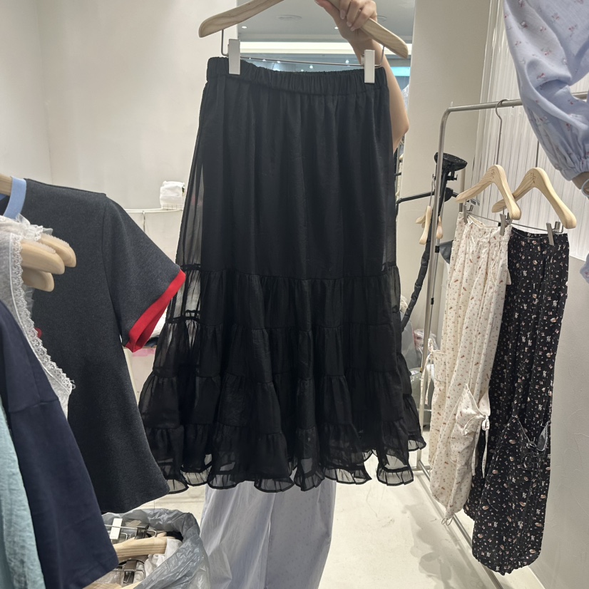 MIMME東大門㊣直郵女士新款熱賣25春夏時尚推薦職業長裙荷葉邊MIMME長裙圖色3
