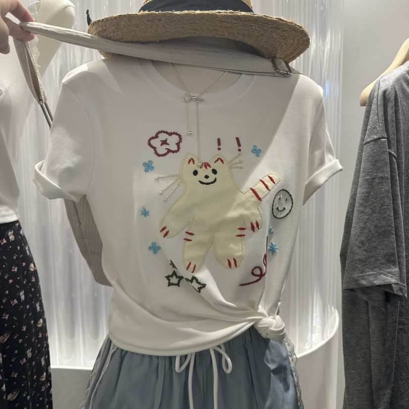 MIMME東大門㊣直郵女士新品推薦休閑人氣職業熱賣25春夏T恤MIMMET恤圖色3