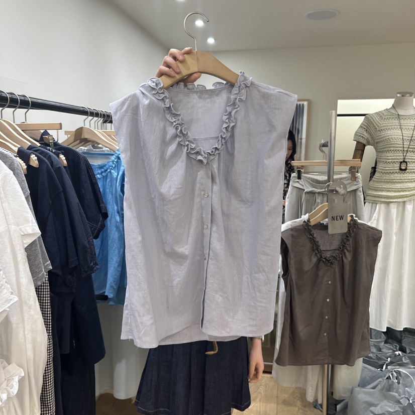 WINSOME東大門㊣直郵女士新款真品25春夏時尚推薦吊帶背心亞麻WINSOME吊帶/背心圖色2