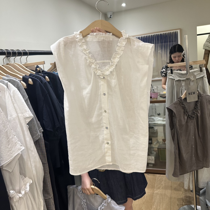 WINSOME東大門㊣直郵女士新款真品25春夏時尚推薦吊帶背心亞麻WINSOME吊帶/背心圖色3