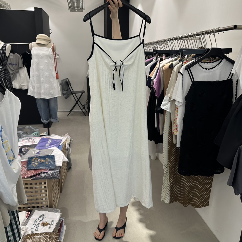 A.CES東大門㊣實拍女裝新品時尚人氣推薦職業25春夏連衣裙亞麻A.CES連衣裙
