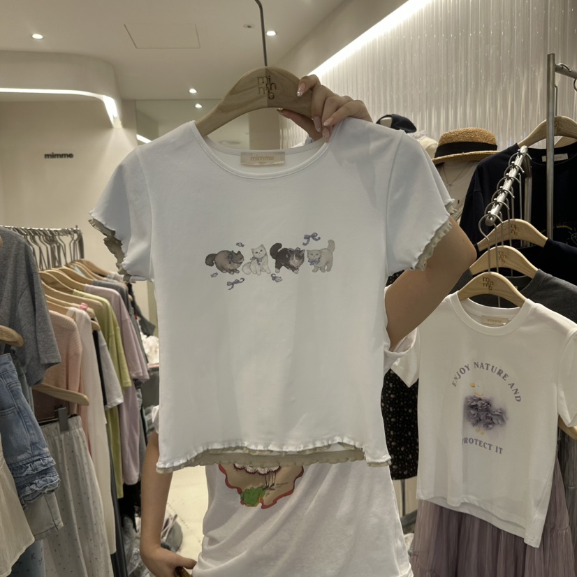 MIMME韓國直郵㊣女裝新款真品25春夏人氣休閑時尚推薦職業T恤MIMMET恤