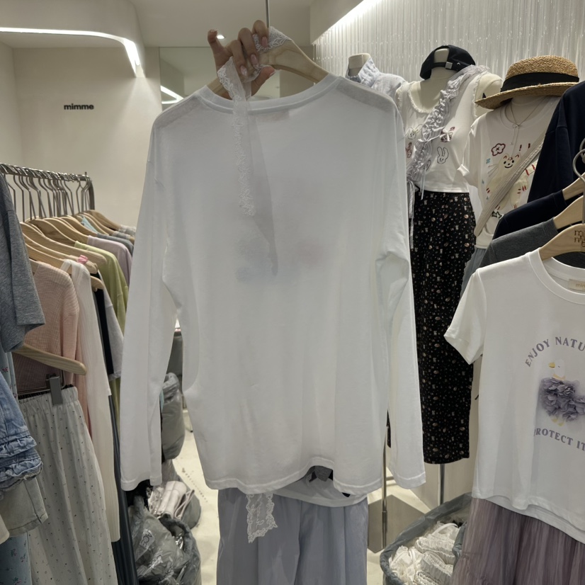 MIMME東大門㊣實拍女裝新款休閑職業推薦時尚人氣真品長袖T恤MIMME長袖T恤