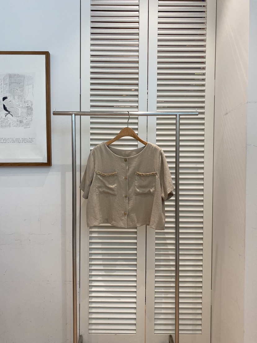 FAVE-L東大門㊣直郵女士新品休閑25春夏時尚職業襯衫蕾絲衫FAVE-L襯衫/蕾絲衫圖色2