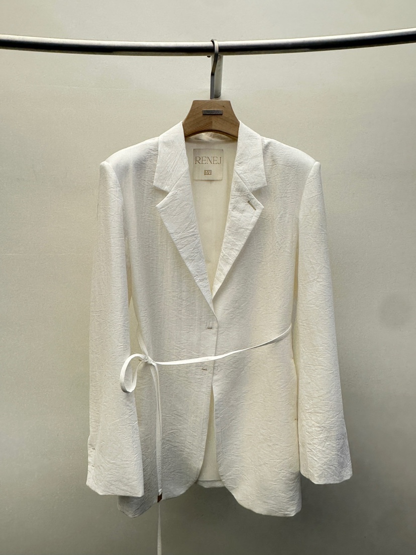 WIDA-P東大門㊣直郵女裝新品25春夏推薦職業人氣夾克含腰繩WIDA/RENEJ夾克