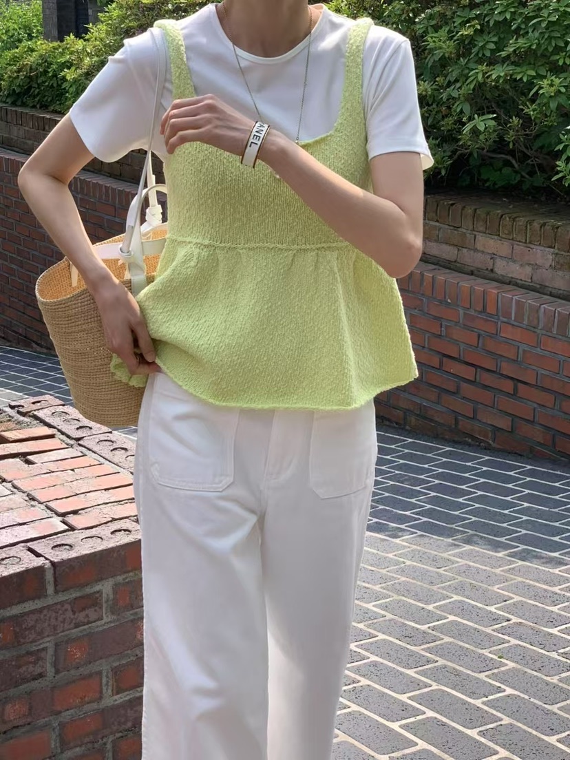 PRIVIE韓國代購㊣女裝新款職業時尚25春夏休閑熱賣吊帶背心PRIVIE吊帶/背心圖色3