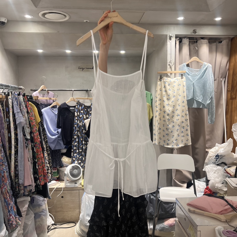 LOGROAD韓國直郵㊣女士新品時尚推薦25春夏熱賣人氣吊帶背心LOG ROAD吊帶/背心圖色2