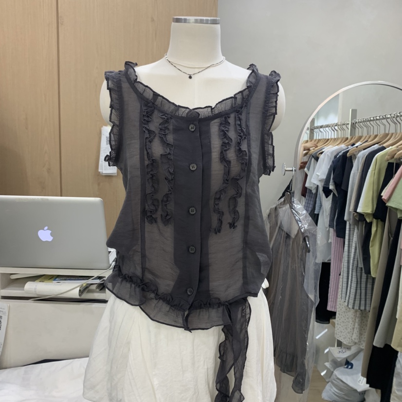VILLABUTTON東大門㊣實拍女裝新款職業25春夏熱賣時尚吊帶背心VILLABUTTON吊帶/背心圖色2