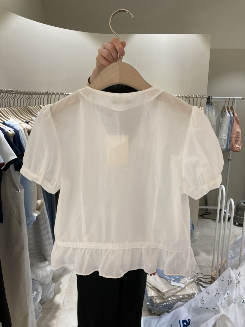FLEUR-P東大門㊣直郵女裝新款推薦人氣25春夏時尚襯衫蕾絲衫FLEUR襯衫/蕾絲衫