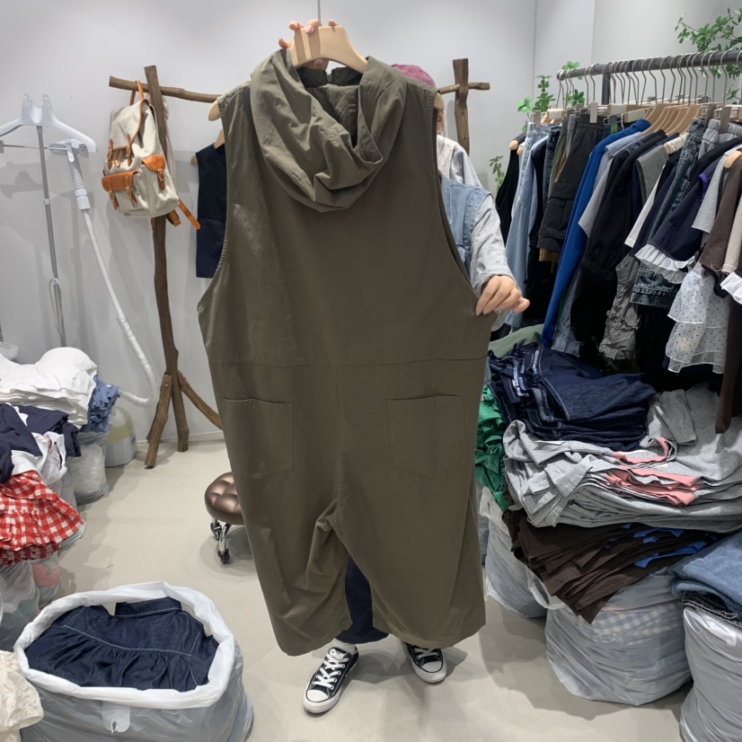 BLOOM東大門㊣代購女裝新品真品休閑職業時尚連體褲連帽衫拉鏈BLOOM-S連體褲