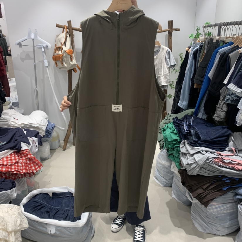 BLOOM東大門㊣代購女裝新品真品休閑職業時尚連體褲連帽衫拉鏈BLOOM-S連體褲
