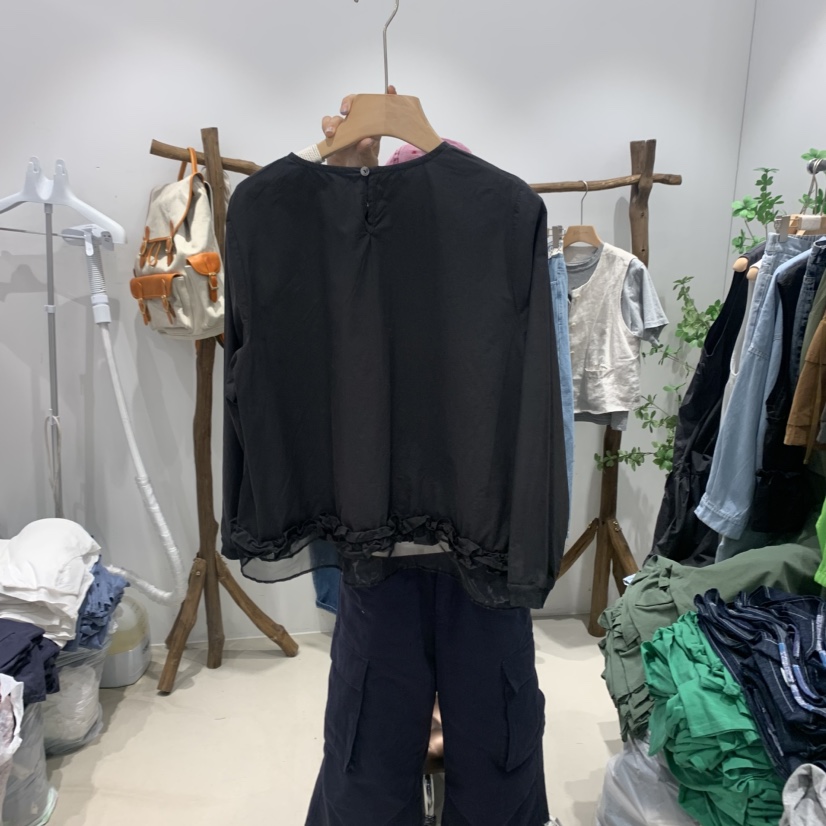 BLOOM東大門㊣實拍女士新款25春夏休閑時尚熱賣真品襯衫蕾絲衫BLOOM-S襯衫/蕾絲衫
