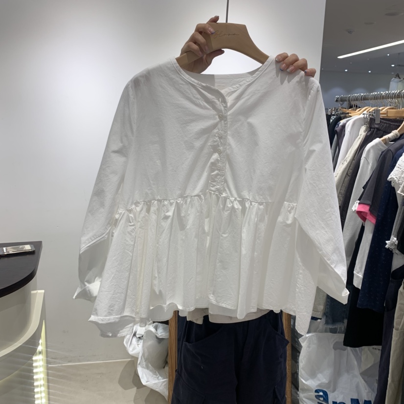 BLOOM東大門㊣代購女士新品時尚真品25春夏推薦職業襯衫蕾絲衫BLOOM-S襯衫/蕾絲衫圖色1