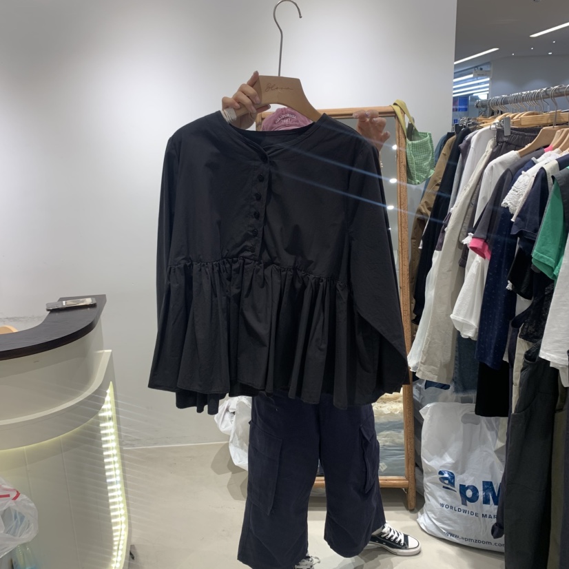BLOOM東大門㊣代購女士新品時尚真品25春夏推薦職業襯衫蕾絲衫BLOOM-S襯衫/蕾絲衫圖色2