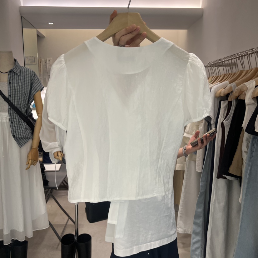 PHILO東大門㊣直郵女士新品真品25春夏熱賣時尚人氣襯衫蕾絲衫PHILO襯衫/蕾絲衫