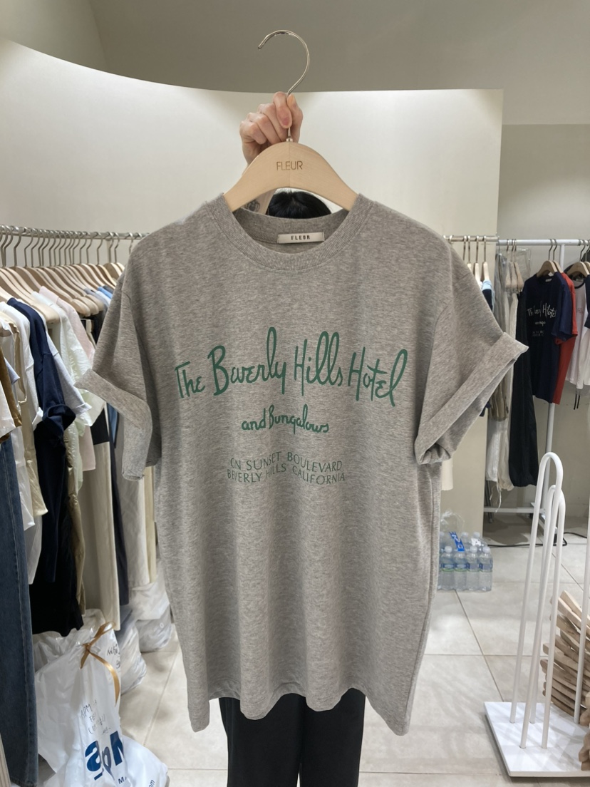 FLEUR-P東大門㊣實拍女士新品人氣職業熱賣25春夏時尚真品T恤FLEURT恤圖色2